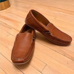 Pronto Uomo Brown Leather Slip-On Loafers